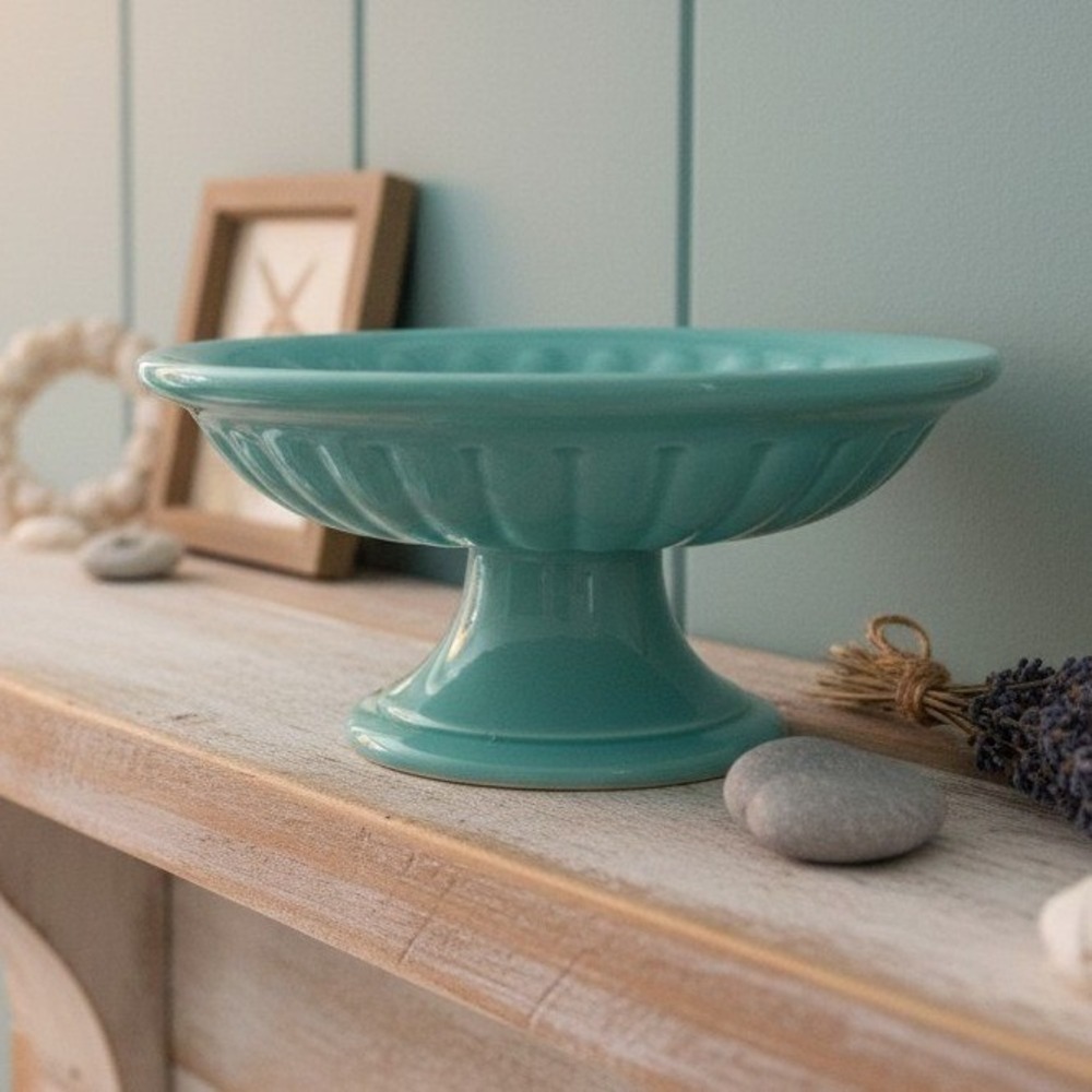Majolica by Melissa Green Compote Dish Centerpiece Flawed